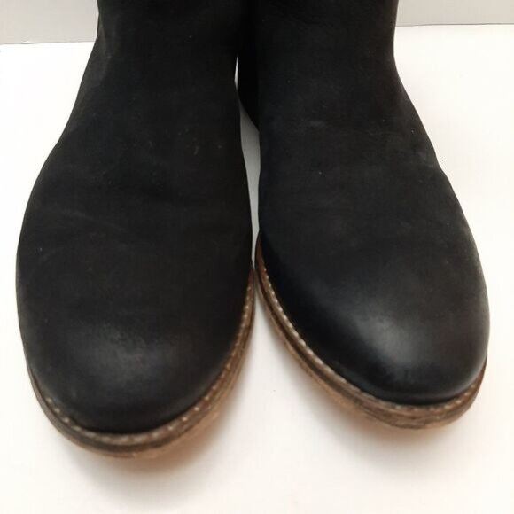 REBELS Mixed Media Short Boots Soft Genuine Leather Modern Black Sz 6 M - Picture 7 of 16